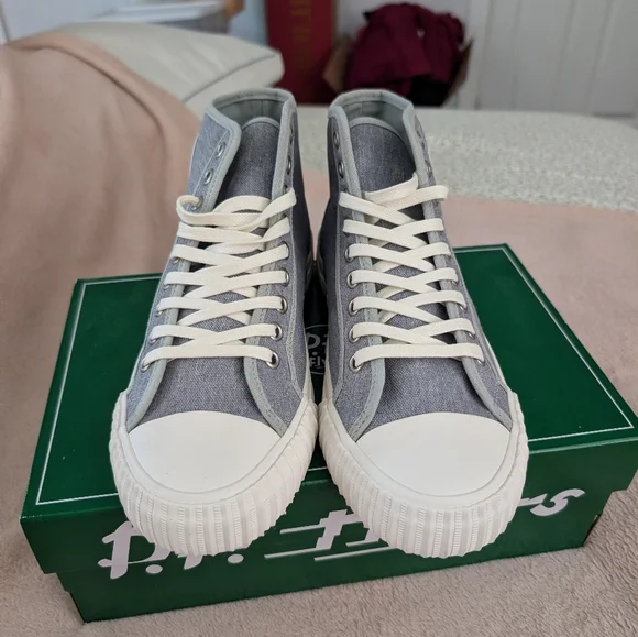 NWT PF Flyers Center Hi Canvas Sneakers In Ultimate Gray Mens 7.5 / Women's 9 - Picture 13 of 14